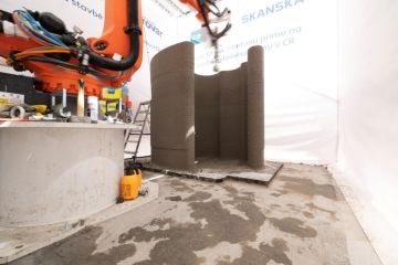 Skanska Residential - 3D tisk z betonu přímo na stavbě