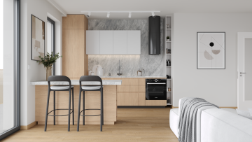 Habitat 2, interior, kitchen, Skanska Residential