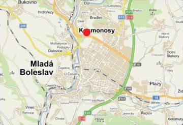 Pozemek Skanska Reality v Mladé Boleslavi - zobrazení místa na mapě
