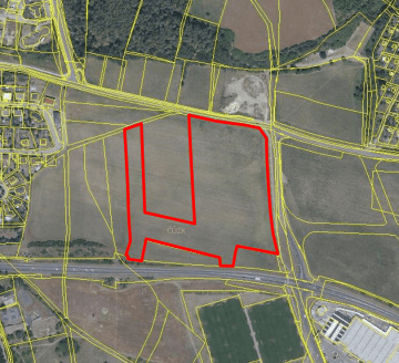 Zákres pozemku Skanska Reality v Mladé Boleslavi